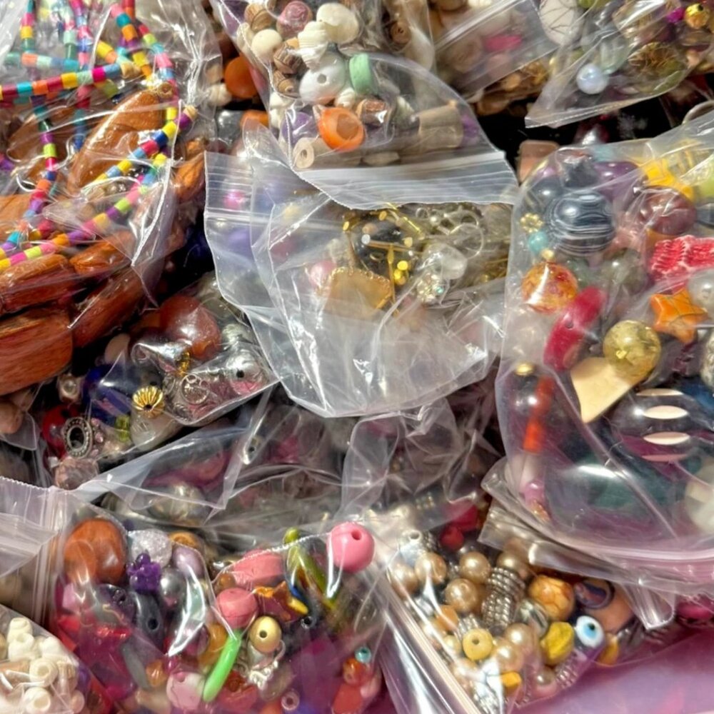 Mystery Grab Bag of Jewelry Supplies - Beads, Findings, Pendants Full Pound - Picture 2 of 4